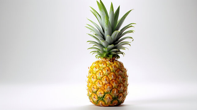 pineapple on a wooden table  HD 8K wallpaper Stock Photographic Image