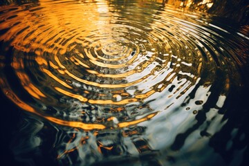 Fototapeta premium Swirling patterns in water ripples. Abstract photography concept. Generative AI