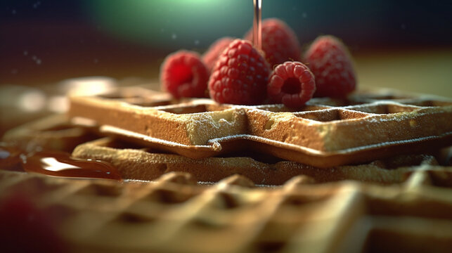 chocolate cake with cherries HD 8K wallpaper Stock Photographic Image