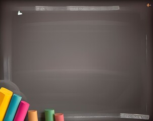 empty blackboard with a white frame