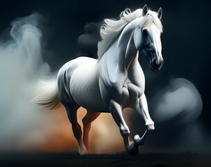 Obraz na płótnie Canvas beautiful horse in motion