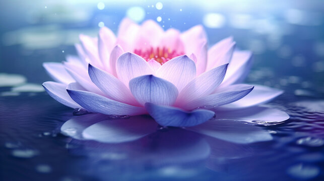 pink water lilly  HD 8K wallpaper Stock Photographic Image