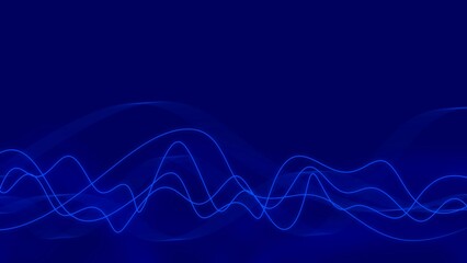 Light blue glossy smooth waves abstract elegant background. Seamless looping motion design.