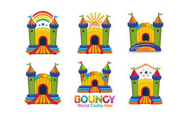 Bouncy Castle Hire logo design bundle