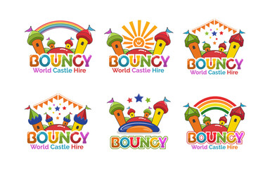 Bouncy Castle Hire logo design bundle
