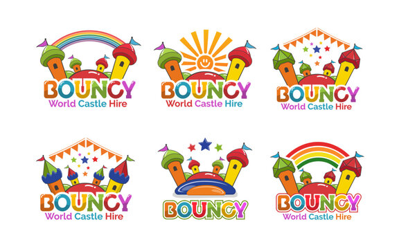 Bouncy Castle Hire logo design bundle