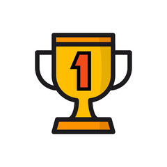 
trophy icon vector winner trophy icon in trendy flat color style