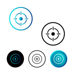 Abstract Focus on Aim Icon Illustration