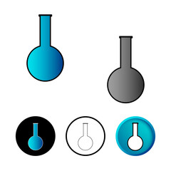 Abstract Medical Flask Icon Illustration