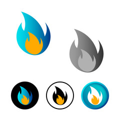 Abstract Flame Icon Illustration
