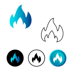 Abstract Fire Icon Illustration
