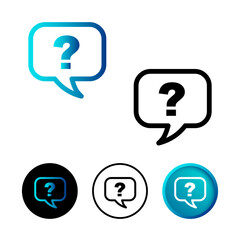 Abstract Question Icon Illustration