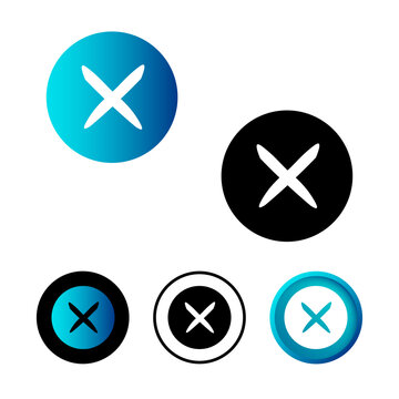 Abstract Disable Icon Illustration