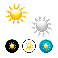 Modern Sun Icon Illustration