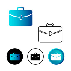 Modern Briefcase Icon Illustration