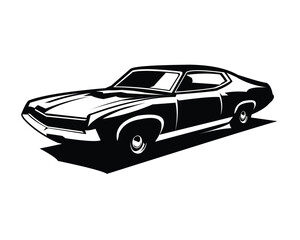 ford torino cobra car isolated vector illustration. Best for logo, badge, emblem, icon, sticker design. car industry.