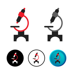 Abstract Microscope Icon Illustration