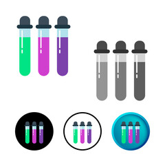 Abstract Test Tube Icon Illustration