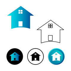 Abstract Home Icon Illustration