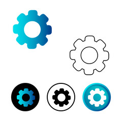 Abstract Settings Icon Illustration