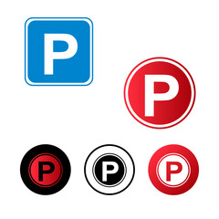 Abstract Parking Icon Design