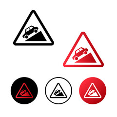 Slope Sign Icon Design