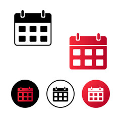 Abstract Schedule Calendar Icon Illustration