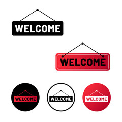 Abstract Welcome Icon Illustration