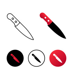 Abstract Knife Icon Illustration