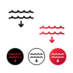 Abstract Deep Water Icon Illustration