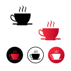 Abstract Coffee Cup Icon Illustration