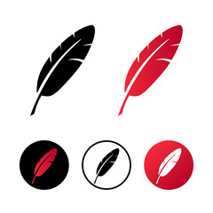 Abstract Feather Icon Illustration