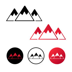 Abstract Mountain Icon Illustration