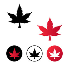 Abstract Marijuana Icon Illustration