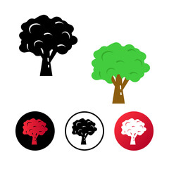Abstract Tree Icon Illustration