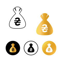 Abstract Ukraine Hryvnia Money Bag Icon