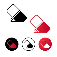 Abstract Eraser Icon Illustration