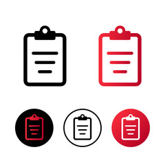 Abstract Clipboard Icon Illustration