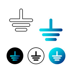 Abstract Grounding Icon Illustration