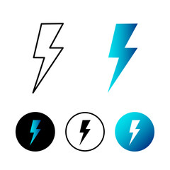 Abstract Lightning Icon Illustration