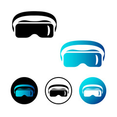 Abstract VR Headset Icon Illustration
