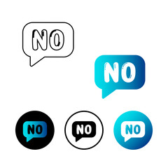 Abstract No Message Icon Illustration