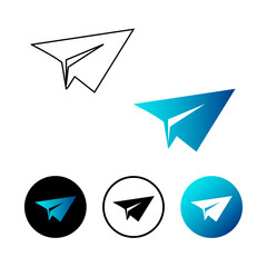 Abstract Sent Message Icon Illustration