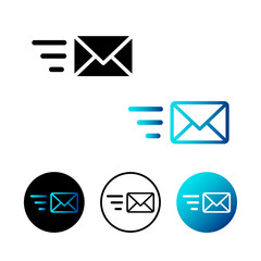 Abstract Sent Mail Icon Illustration