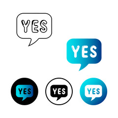Abstract Yes Icon Illustration