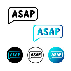 Abstract ASAP Message Icon Illustration