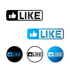 Abstract Like Label Icon Illustration