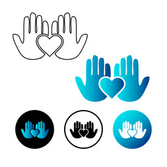 Abstract Care Icon Illustration