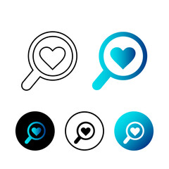 Abstract Find Partner Icon Illustration