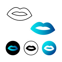 Abstract Kiss Icon Illustration